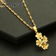 CHENGXUN Flowers Pendant Necklace Gold Metal Chain Women Jewelry Fashion Long Neckalce for Girls Women Party Decoration 2024 - buy cheap