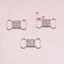 (J0382)115pcs/lot, 13mm bar,outer size:26mmx16mm, rhinestone buckle for wedding invitation,silver plating 2024 - buy cheap
