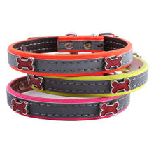 PU Leather Reflective Pet Fluorescent Colors Dog Collar Quick Release Small Dogs Cats Collars Adjustable Pet Necklace 38CM 2024 - buy cheap