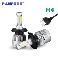 PAMPSEE LED Headlight Bulbs H4 Hi-Lo H7 H11 H1 H3 9005 9006 COB 72W 8000lm 6500K Auto Headlamp Car Led Fog Light Bulb 12v 24v 2024 - buy cheap
