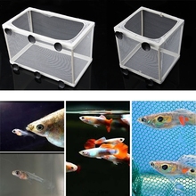 Fish Tank Aquarium Guppy Breeding Breeder Fish Baby Gauze Trap Box Isolator S/L 2024 - buy cheap