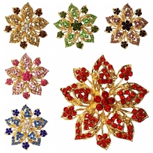 Mixed Colors Flower Brooches 70mm Large Brooch Wedding Gift Broche Pin for Women Accessories Scarf Buckle BRO55 2024 - buy cheap