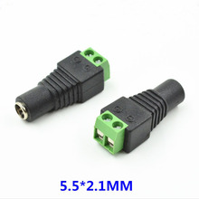 30pcs/lot BNC Connector Plug Of The DC Joint Monitoring 12V DC Power Connector Female 5.5 * 2.1MM 2024 - buy cheap