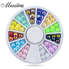 Rueda de decoración de perlas para uñas, 5mm, mezcla de 12 colores, purpurina strass para uñas, cuentas 3d, Accesorios de belleza, herramientas 2024 - compra barato