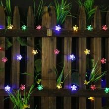 Battery LED String Light 20/40/80LED with Blossoms Peach Flower Garland for Christmas Wedding Garden party Outdoor Decoration 2024 - buy cheap