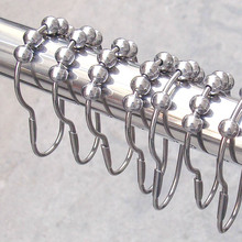 Металлические крючки с пятью бусинами, занавеска для душа, подвесное кольцо, металлическое кольцо 12 / pk 2024 - купить недорого