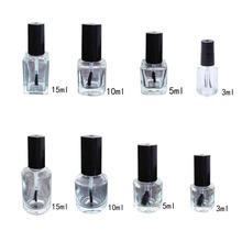 3/5/10/15ml Empty Nail Polish Glass Bottle Clear Portable UV Gel Container Refilled Storage Box Square Round Makeup Tube Brush 2024 - buy cheap