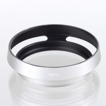 58mm ventilación curva parasol de lentes de metal para Leica Leitz Panasonic Pentax Olympus de plata 2024 - compra barato