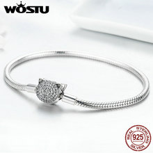 WOSTU-100% Plata de Ley 925 de circonita cúbica Rosa AAA para mujer, cuentas de plata esterlina, regalo de joyería 2024 - compra barato