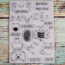 Bee finger print Transparent clear stamp for DIY Scrapbooking/Card Making/Kids Christmas Fun Decoration Supplies 2024 - buy cheap