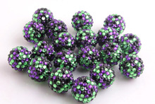 Kwoi vita negro púrpura Cal confeti 100 unids/lote 20mm resina de diamantes de imitación de perlas de la bola para grueso 2024 - compra barato