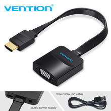 Адаптер Vention HDMI-VGA с цифровым и аналоговым видео аудио конвертером кабель 1080p для Xbox 360 PS3 PS4 ПК ноутбука ТВ коробка проектор 2024 - купить недорого
