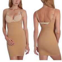 Womens Plus Size One Piece Seamless Medium Control Slips Slim Bottoming Shapewear Shapers Dress 2024 - buy cheap