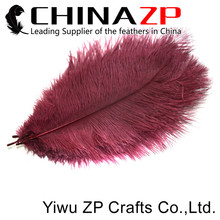 CHINAZP Factory 40~45cm(16~18inch) Length 100pcs/lot Unique Dyed Burgundy Ostrich Feathers 2024 - buy cheap