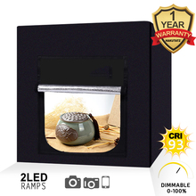 Mini Kit portátil de caja de luz LED de estudio fotográfico, iluminación de escritorio, Softbox de 60x60x60cm con 4 piezas de tela de fondo de PVC 2024 - compra barato