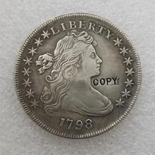 1798 USA "15 star" Draped Bust Dollar Copy Coin 2024 - buy cheap