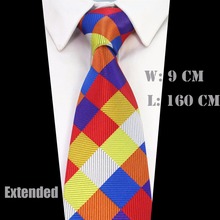 GUSLESON New Arrivel Extra Long Size Tie For Men 160cm*9cm Necktie Plaid Paisley Silk Jacquard Woven Neck Tie Suit Wedding Party 2024 - buy cheap