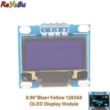 Módulo de exibição oled iic serial 12864 ", módulo de exibição branco com tela lcd i2c 0.96, para kit arduino diy de polegadas 2024 - compre barato