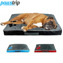 Pawtira cama grande para cachorro, cama macia com almofada para filhotes, estampas em pata, almofada, camas destacáveis para animais de estimação, cachorros e gatos, m/g/gg 2024 - compre barato