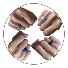 Anéis de silicone unissex da moda, anéis redondos esportivos de cor sólida para casal, joias para presente 2024 - compre barato