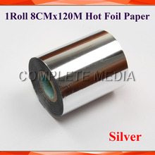 1Rolls Silver Color 80mmx120M Hot Stamping Foil Heat Transfer Napkin Gilding PVC business Card Emboss 2024 - buy cheap