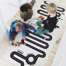 Baby Track Play Game Mat 70X170cm Kids Activity Play Gym Mats Home Children Infant Adventure Rug Road Carpet Crawling Blanket 2024 - buy cheap