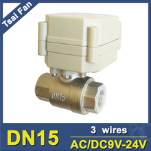DN15 Motorized Ball Valve TF15-S2-A Metal Gear 2 Port AC/DC9-24V 3 Wires BSP/NPT 1/2'' Stainless Steel Electric Valve CE 2024 - buy cheap