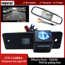 FUWAYDA 4.3 Polegada LEVOU Longo Espelho Monitor Com Parte Traseira Do Carro visão Da Câmera CCD Para Toyota 4 Runner/Land Cruiser Prado 2010 2024 - compre barato