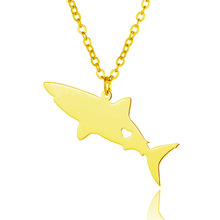 Новая подвеска «Акула» ожерелье золотого цвета серебряного цвета из нержавеющей стали подвеска в форме акулы ожерелье для женщин ювелирные изделия акулы 2024 - купить недорого