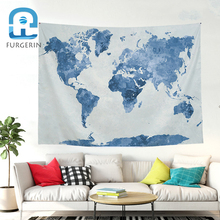 FURGERIN карта мира, гобелен, настенное одеяло, подвесное одеяло, декор для спальни, спальни, украшение, гобелены, картины 2024 - купить недорого
