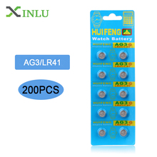 200pcs AG3 392A L736 LR41 Battery 1.5V Lithium Batteries 392 384 SR41SW CX41 192 button Cell Coin Battery for watch AG3 battery 2024 - buy cheap