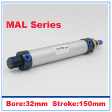 High quality double acting pneumatic small cylinders aluminum alloy 32mm bore 150mm stroke MAL32-150 mini air cylinder 2024 - buy cheap
