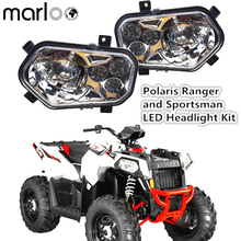 Marloo ATV UTV светильник фар, фасветильник для проектора Polaris Ranger / Sportsman светодиодный комплект светодиодных фар для Polaris Ranger Side X Side 2024 - купить недорого