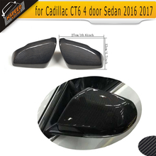 Fibra de carbono espelho retrovisor do carro cobre tampas para cadillac ct6 4 porta sedan 2016 2017 2018 tampas espelho 2024 - compre barato