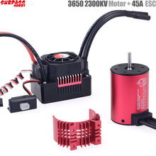 SURPASS HOBBY-Motor sin escobillas para coche teledirigido, Combo impermeable KK 3650, 2300KV, 3100KV, 3600KV, con disipador de calor 45A/60A, ESC, 1/10 2024 - compra barato