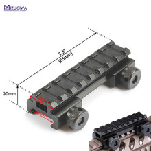 1/2(0.5)" See-Thru AR Flat-Top High 8 Slot Riser Rail Base with 20mm Picatinny Weaver Rail  Airsoft Rifle Scope Mount Hunting 2024 - buy cheap