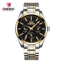Chenxi relógio esportivo de quartzo masculino, relógio de pulso à prova d'água luxuoso de marca 2018 para negócios 2024 - compre barato