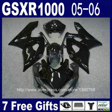 Full fairing kit for injection mold SUZUKI K5 GSXR1000 05 06 all glossy black fairings set GSXR 1000 2005 2006 NM64 2024 - buy cheap