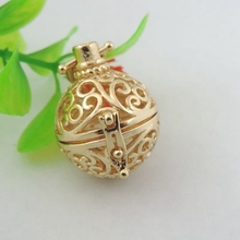 GraceAngie 1pcs Gold Cute Grenade Shape Pendant  Fragrance Essential Oil Aromatherapy Diffuser Charms Necklace Accessory 2024 - buy cheap