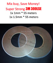 1mm/1.5mm width 3M 9495LE 300LSE Clear Strong Double Sided Clear Sticky Tape for Samsung Iphone Screen Frame Touch Panel Joint 2024 - buy cheap