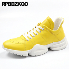 Wedges Brand Platform Trainers Walking Sneakers Designer Shoes Men High Quality New White Yellow Fashion Runway Elevator Casual 2024 - buy cheap