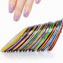 Nova 10 Pcs Cores Misturadas Pregue Rolls Striping Linha Tape DIY Nail Art Tips Decoração Adesivo de Unhas Cuidados 2024 - compre barato