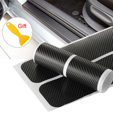 Car Sticker Door Sill Protector Car Styling Carbon Fiber Door Plate Scuff Protection Auto Accessories Door Step Scratch Cover 2024 - buy cheap
