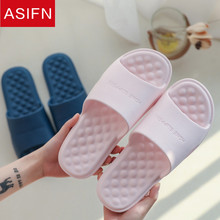 ASIFN Women Bathroom Slippers Non-slip Home Summer Ladies Message Slides Mules Indoor Men Female Couple Slip Style Flip Flops 2024 - buy cheap