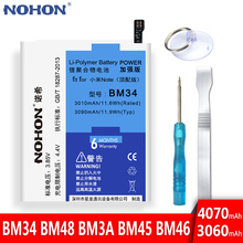 NOHON-Batería de ion de litio de gran capacidad para móvil, repuesto para Xiaomi Mi Note Pro 2 3, Redmi Note 2, Note 3, BM34, BM48, BM3A, BM45, BM46 2024 - compra barato