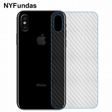 Protector de fibra de carbono para móvil, película adhesiva trasera para Apple iPhone 11 Pro, X, XR, XS Max, 8 Plus, 7, 6, 6S, 5, 5S, SE 2020, iPhone 8, 5SE, 4, decoración 2024 - compra barato