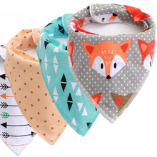 Reusable Washable Cotton Baby Bibs Cotton Adjustable Baby Meal Bib Infant Bibs Burp Cloth Print Arrow Wave Triangle Baby Bibs 2024 - buy cheap