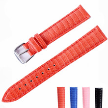 Red Lizard Grain 12 14 16 18 20 22mm Genuine Cowhide Leather Watch Band Strap Bright Surface Watchbands Watches Belt Accessories 2024 - buy cheap
