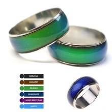 Меняющие цвет кольца, кольца из нержавеющей стали, настроения, чувства, температуры, кольца для мужчин и женщин, парные кольца, тонкое ювелирное изделие LXH 2024 - купить недорого