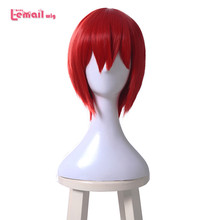 L-email peruca curta vermelha, peruca sintética resistente ao calor, para cosplay de mahoutsukai no yome chise hatori 2024 - compre barato